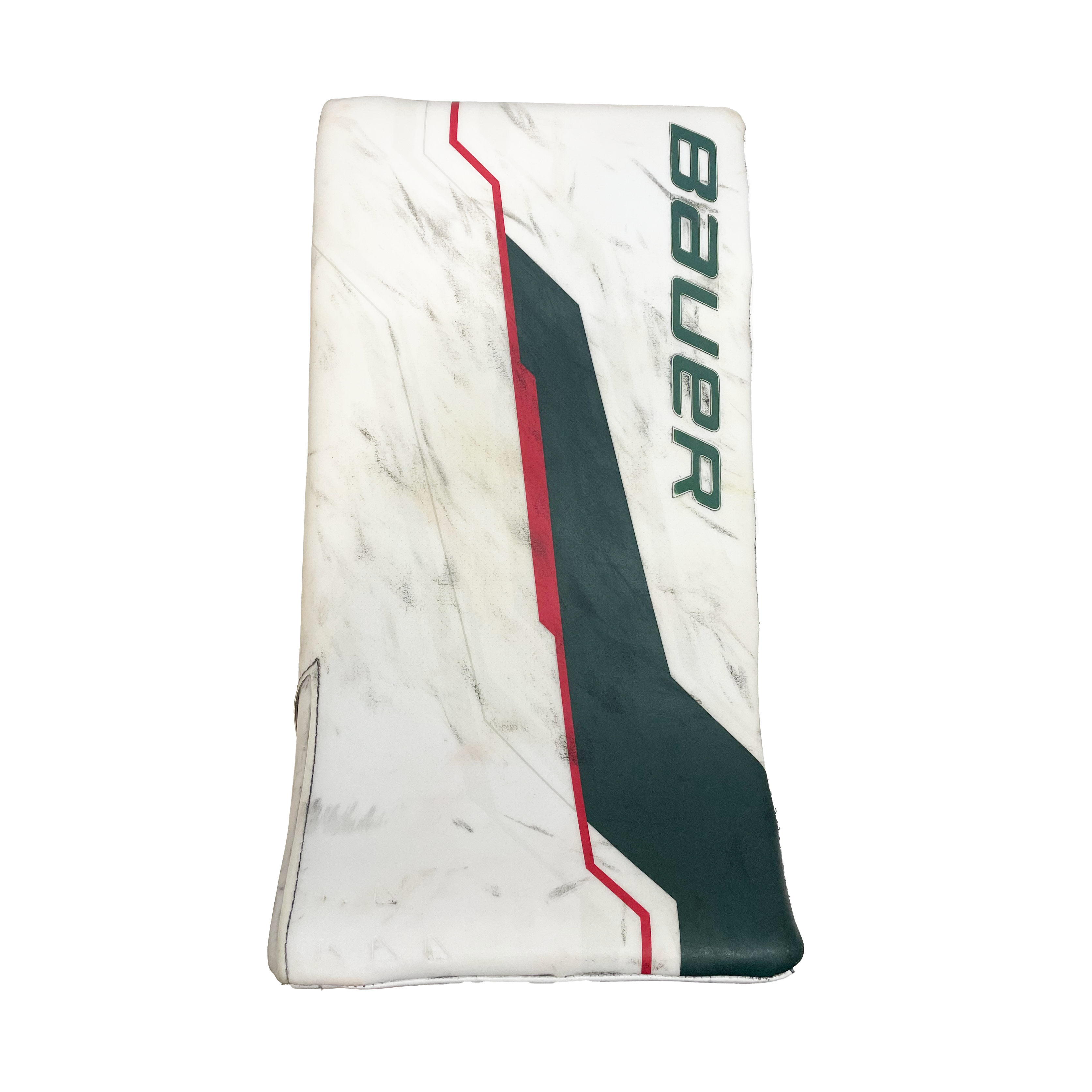 Bauer Supreme Shadow - Used Pro Stock Goalie Blocker (White/Green/Red)